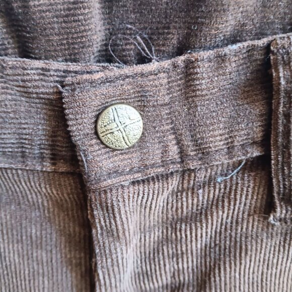 Boys 27x27 Vintage Corduroy Jeans Pants Bootcut 1970's Hippie Disco - Picture 5 of 5